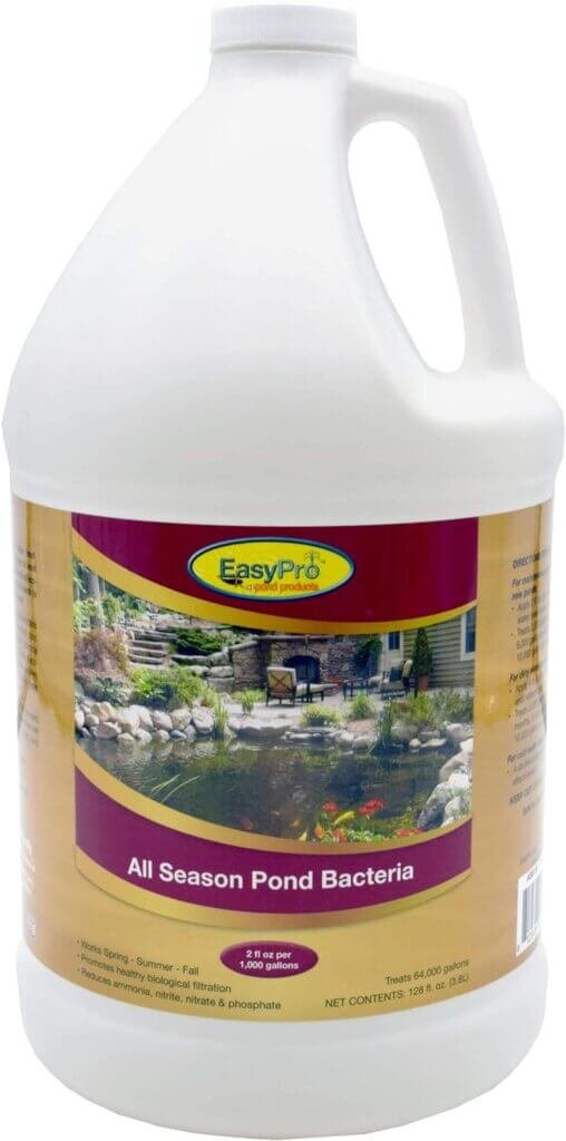 EasyPro ASB128 All Season Liquid Bacteria Contains a Proven Blend of Natural  Safe Beneficial Bacteria for Water Gardens and Koi Ponds | Naturally Promotes a Healthy Ecologically Balanced Ecosystem