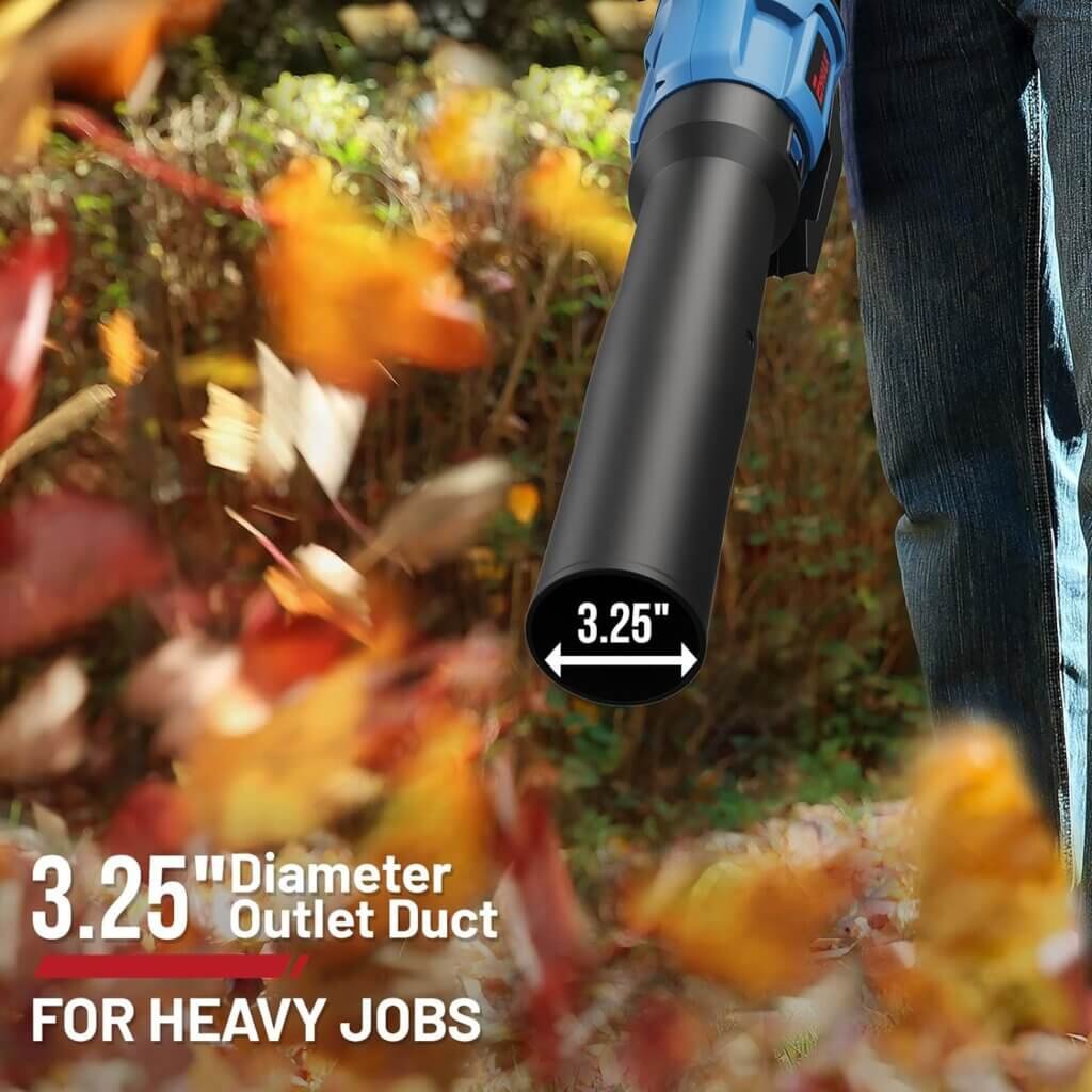 Enhulk Cordless Leaf Blower, 450 CFM Max Electric Jet Blower with 20V 4.0Ah Battery*2  Fast Charger, Powerful Motor, High/Low-Speed Handheld Blowers for Lawn Care Yard Work Around House