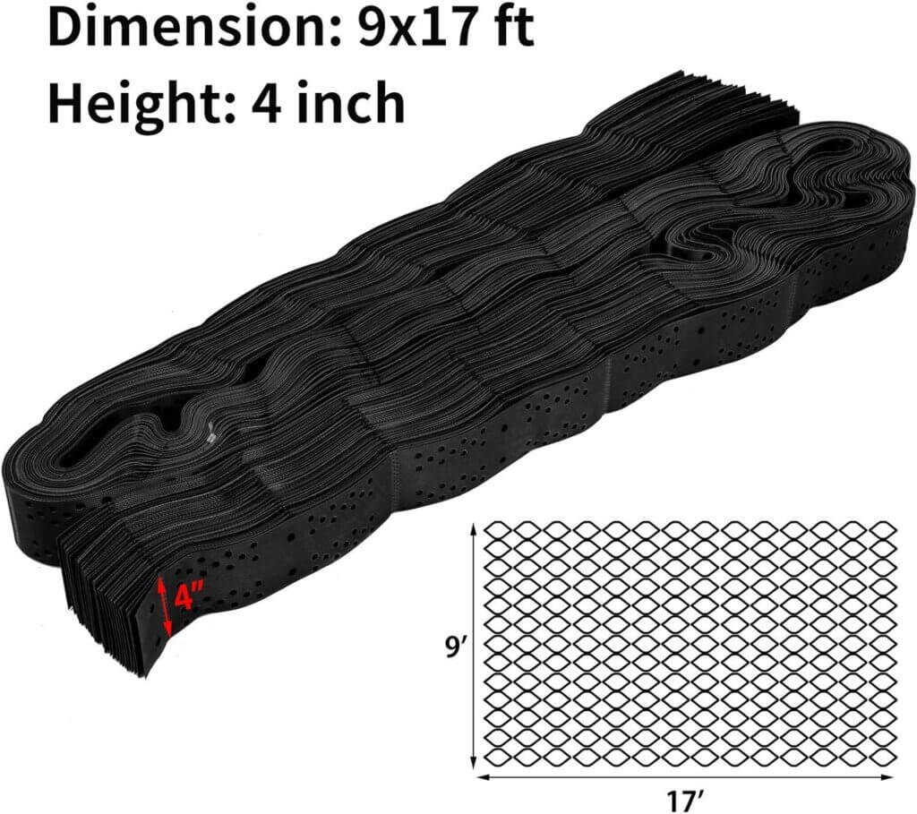 Happybuy Geo Grid Ground Grid 9x17 ft, Geo Cell Grid 2 Inch Thick, Gravel Grid HDPE Material, Ground Stabilization Grid 1885 LBS Per Sq, Tensile Strength Gravel Ground Grid for Slope Driveways, Garden