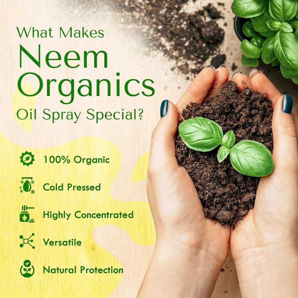 Pure Neem Oil, Neem Oil for Plants, Cold-Pressed Azadiracthin Neem Oil Concentrate for Plants and Irrigation, Plant-Based Dormant Oil Spray for Indoor and Outdoor Gardens, 1 Gallon - Neem Organics