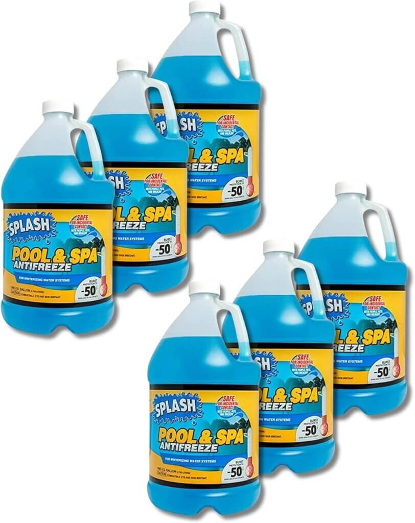 Splash Pool  Spa Antifreeze | 6 Gallon | with Winterizing Guide