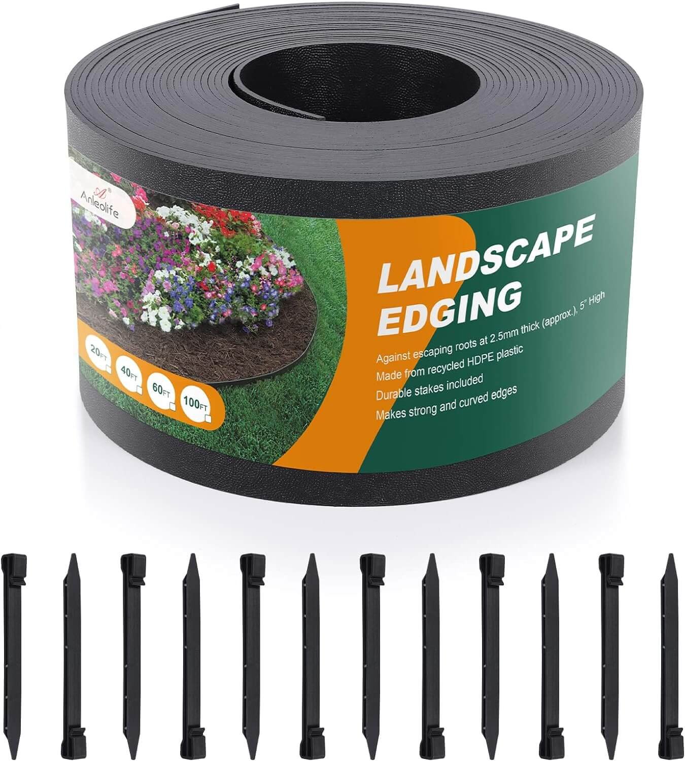 black plastic garden landscape edging review