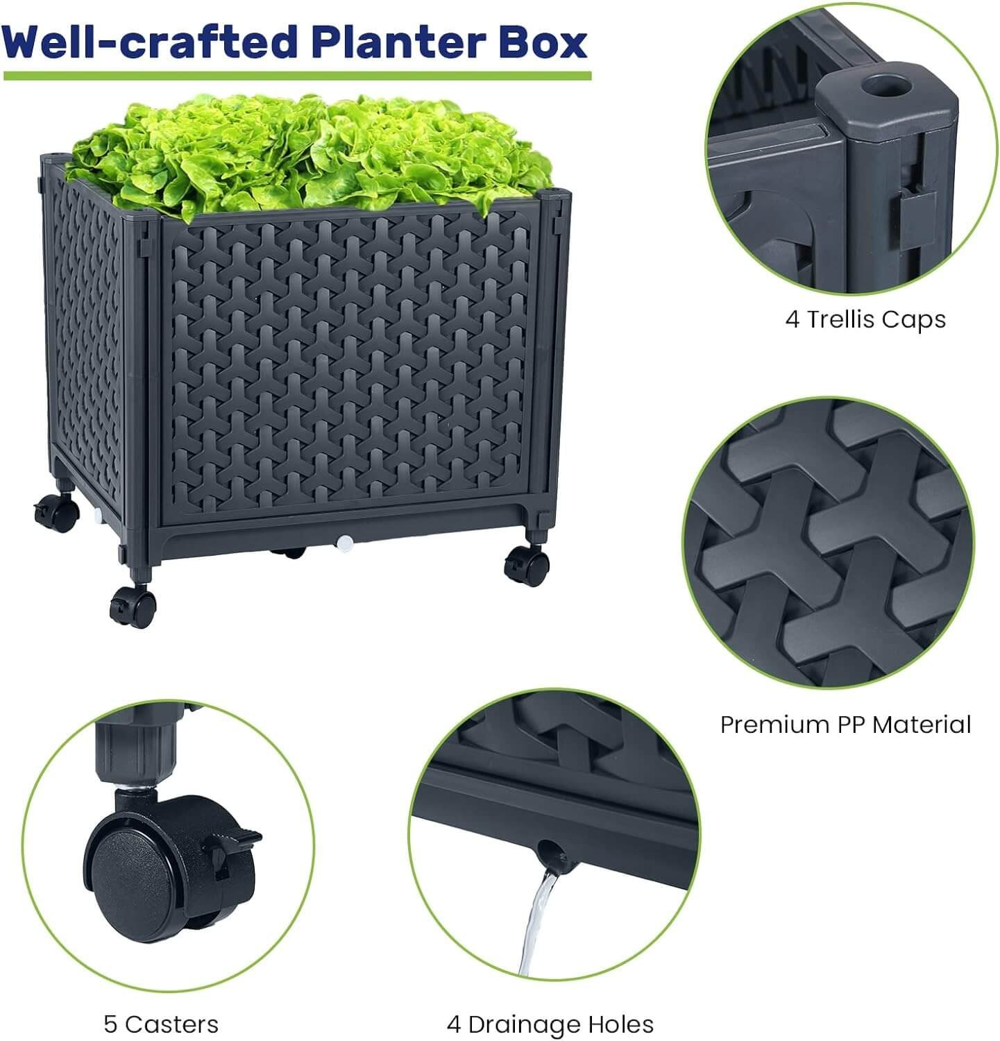 linex raised garden bed planter box with trellis review